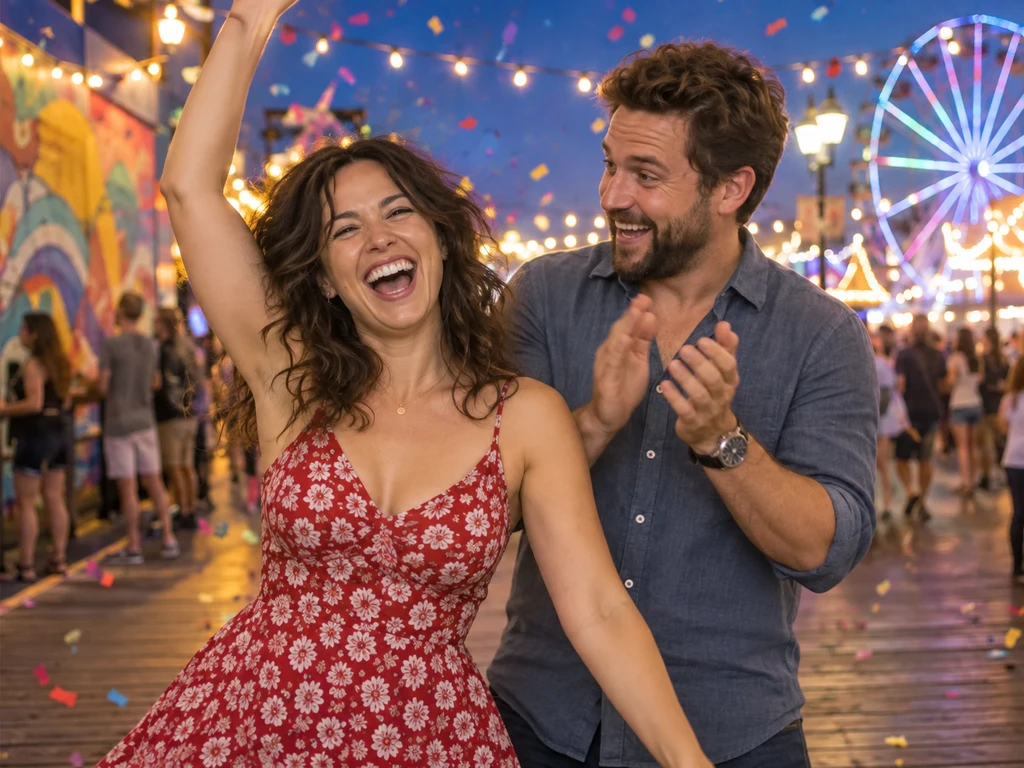 A Candid Dance, Somewhere New — After · boardwalk celebration