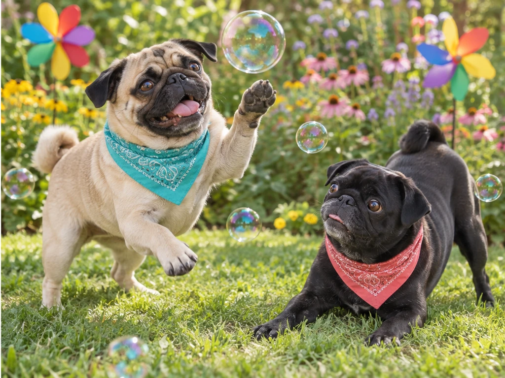 Twice the Personality — After · garden bubble chase